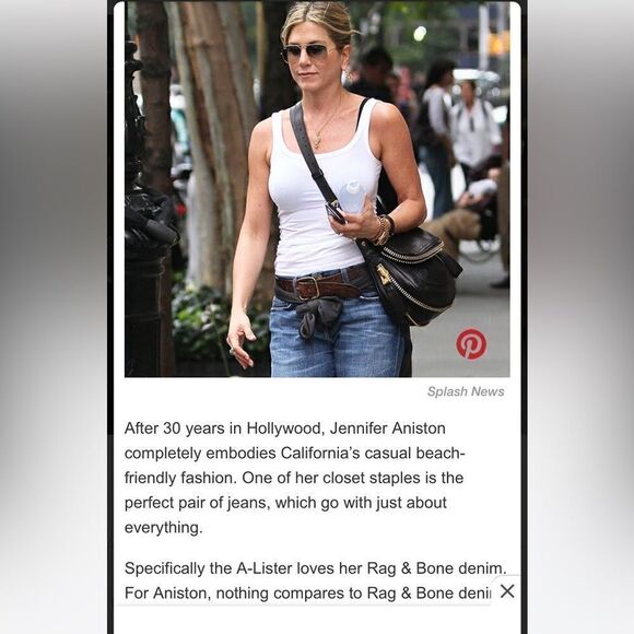 Rag & Bone Crop Jeans Serrano Dark Wash Blue Mid Rise Size 23 - Picture 5 of 13